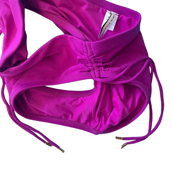 ROBIN PICCONE AUBREY HIGH WAIST BIKINI BOTTOM BOUGAINVILLEA Size XS - Picture 6 of 8